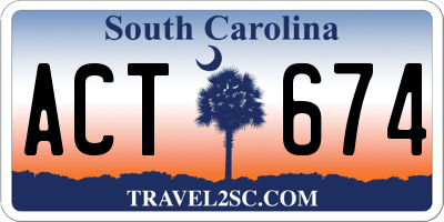 SC license plate ACT674