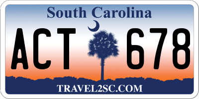 SC license plate ACT678