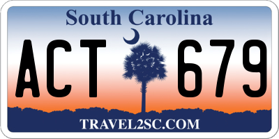 SC license plate ACT679