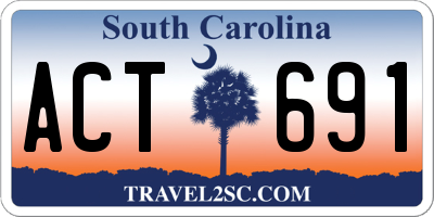 SC license plate ACT691