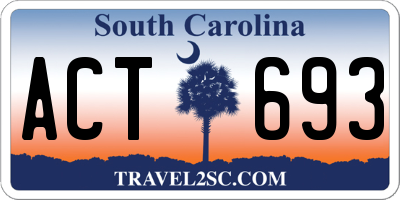 SC license plate ACT693