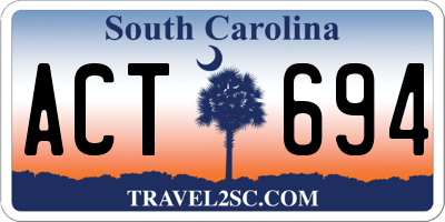 SC license plate ACT694