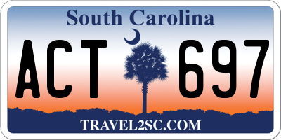 SC license plate ACT697