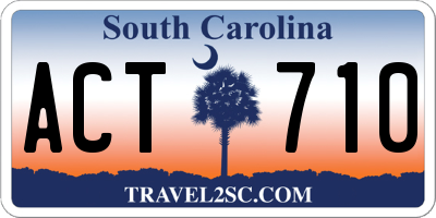 SC license plate ACT710