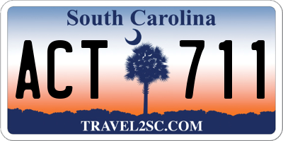 SC license plate ACT711