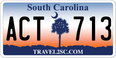 SC license plate ACT713
