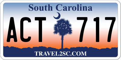 SC license plate ACT717