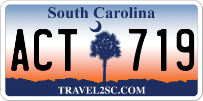 SC license plate ACT719