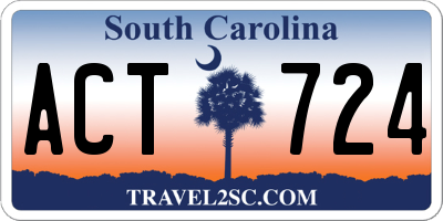 SC license plate ACT724