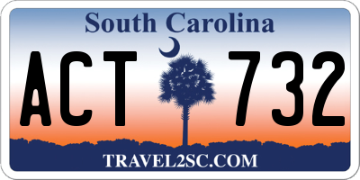 SC license plate ACT732