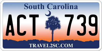 SC license plate ACT739
