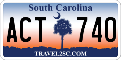 SC license plate ACT740
