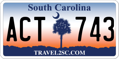SC license plate ACT743