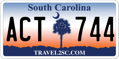 SC license plate ACT744