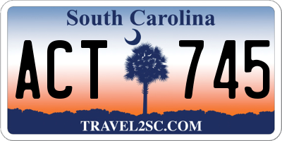 SC license plate ACT745