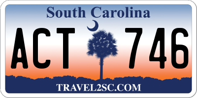 SC license plate ACT746
