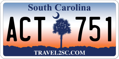 SC license plate ACT751