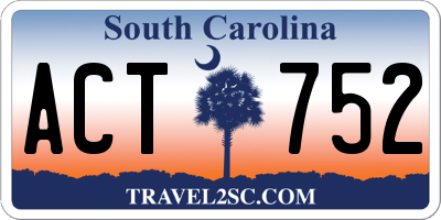 SC license plate ACT752