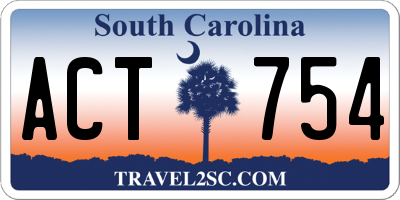 SC license plate ACT754