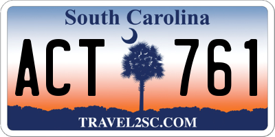 SC license plate ACT761