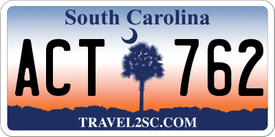 SC license plate ACT762