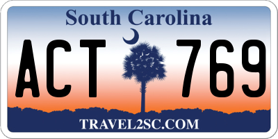 SC license plate ACT769