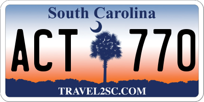 SC license plate ACT770