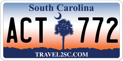 SC license plate ACT772