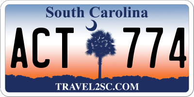 SC license plate ACT774