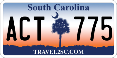 SC license plate ACT775