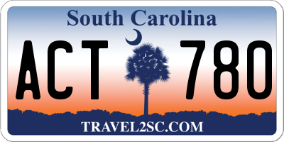 SC license plate ACT780