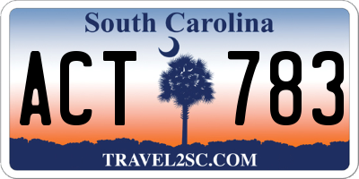 SC license plate ACT783