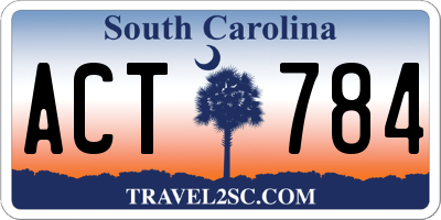 SC license plate ACT784