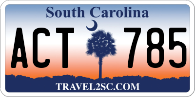 SC license plate ACT785