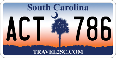 SC license plate ACT786