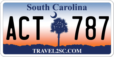 SC license plate ACT787