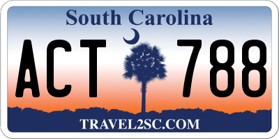 SC license plate ACT788