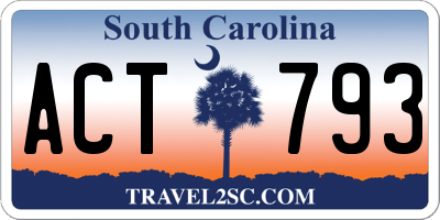 SC license plate ACT793