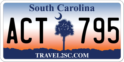SC license plate ACT795