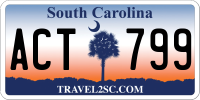 SC license plate ACT799