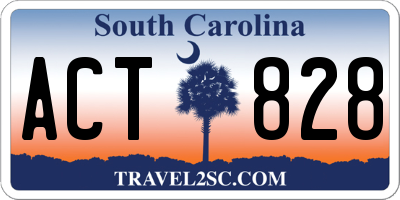 SC license plate ACT828