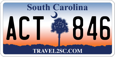 SC license plate ACT846