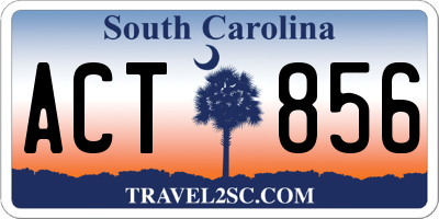 SC license plate ACT856