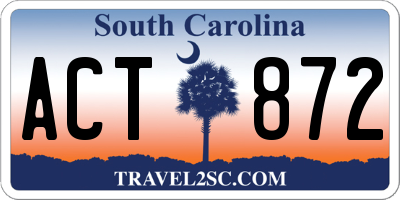 SC license plate ACT872
