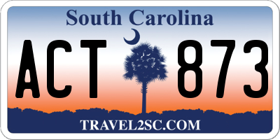 SC license plate ACT873