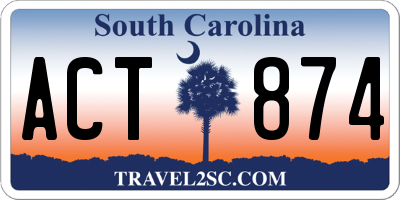 SC license plate ACT874