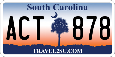 SC license plate ACT878