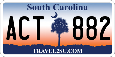 SC license plate ACT882