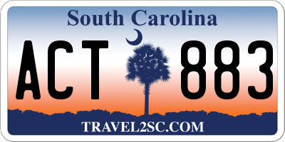 SC license plate ACT883