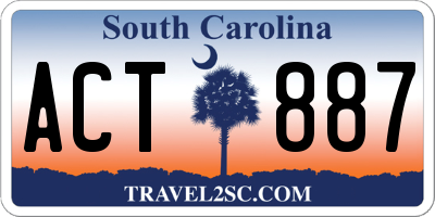 SC license plate ACT887